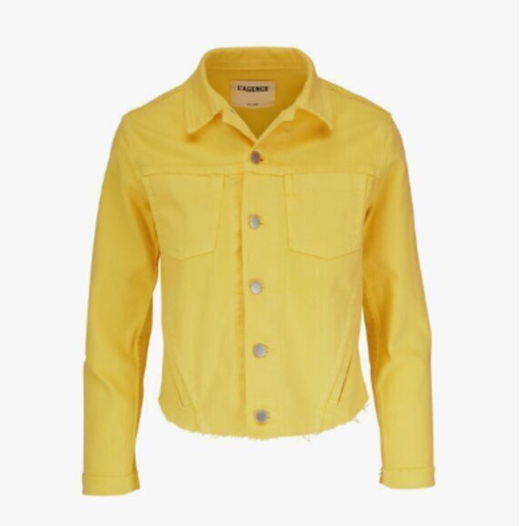 L'AGENCE Jackets & Blazers - L'AGENCE Buttercup Yellow Jean Jacket Size Small